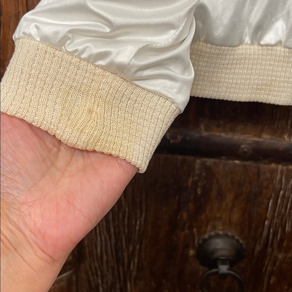 Vintage Valentino Sport Satin Bomber Jacket Made in Italy |Rare Embroidered Logo - Picture 13 of 14